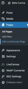 WordPress backend